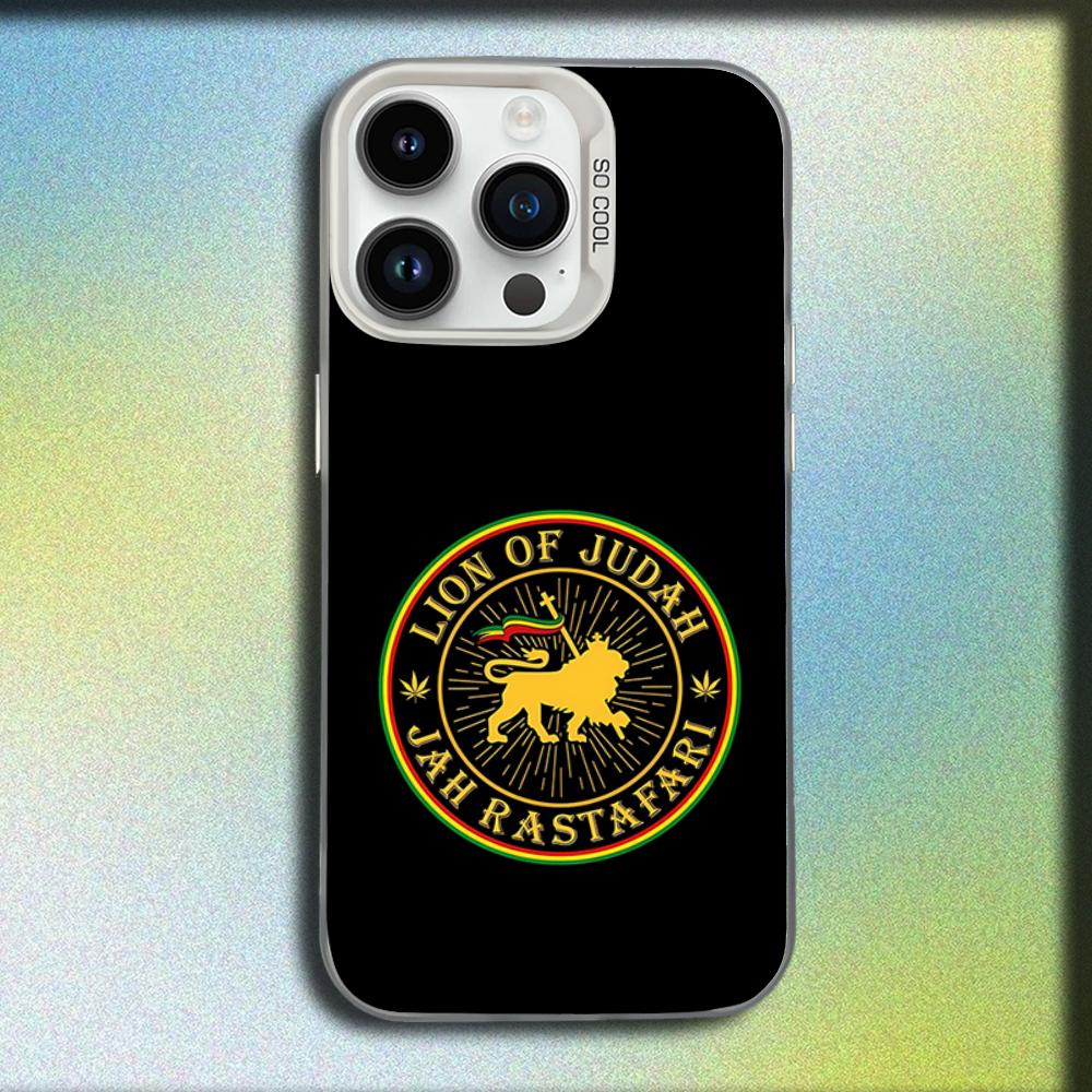 

Rastafari Lion Logo Flag Phone Case For iPhone 16,15,14,13,12,11,Mini,Pro,SE,MAX White Matte Shockproof Cover iPhone15pro