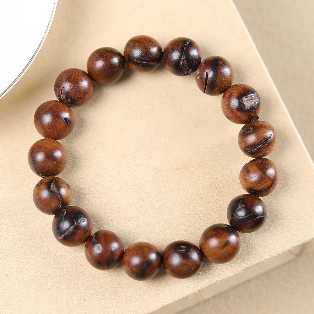 Lightning-Struck Wood Bracelet: Wenwan Buddhist & Taoist Prayer Beads, Unisex Jujube Wood for Meditation, Play, and Collection.