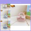 Adorable Girl's Bowknot Coin Purse Charming Pearl Handbag Trendy Chain Shoulder Bag