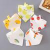 5pcs Baby Saliva Towel Triangle Scarf Pure Cotton Bandana Waterproof Bibs Newborn Boys Girls Absorbent Cloth Bib Saliva Scarf