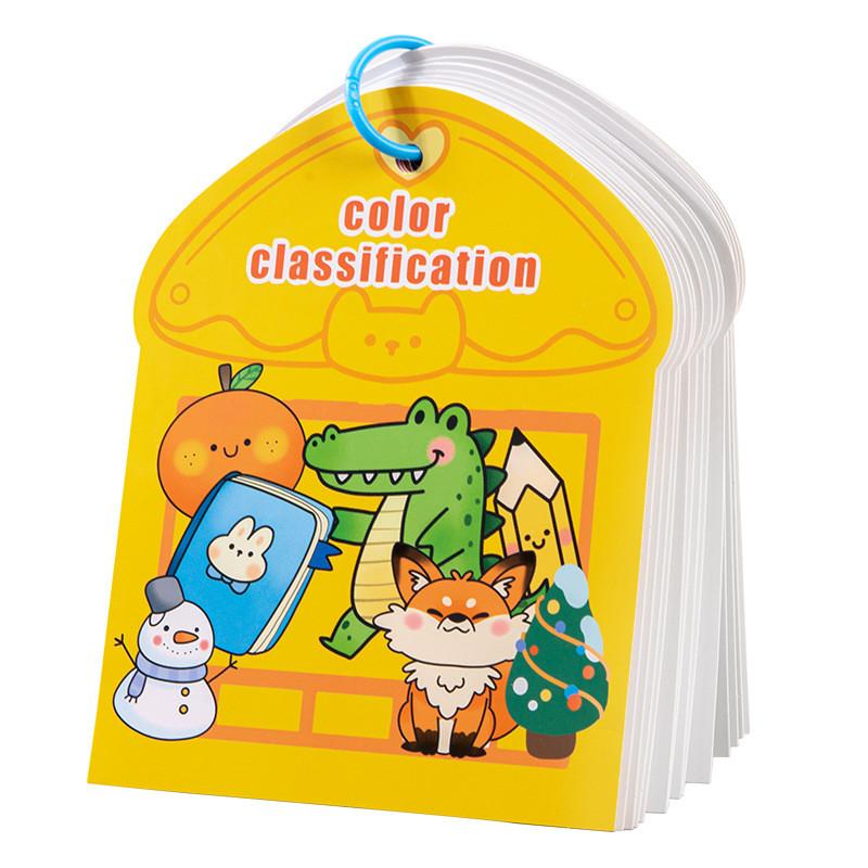 Bus Color Digital Classified Pasted Books Kids Handicraft Materials Stickers
