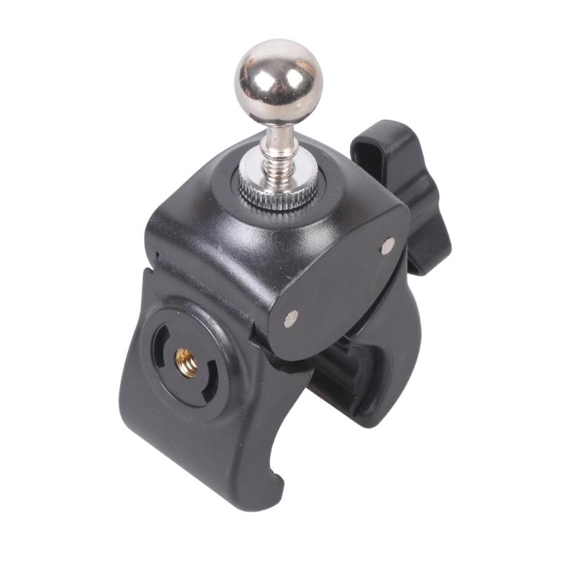 Heavy Duty Clamp Mount for Double Socket Arm Action Camera Bracket with 17.4mm Ball Head for Gadget Extension Arm