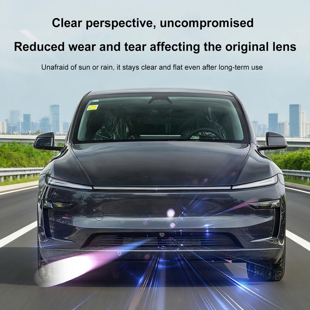 9H Tempered Glass Front Camera Protector Shield Hood for Tesla Model 3 Highland 2026 Model Y 2026+HW4 Rainproof Cover Case Guard