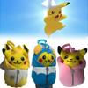 Sleep Pikachu Bag Plush Keychain Toy Pendant Stuffed Doll Decorate Gift