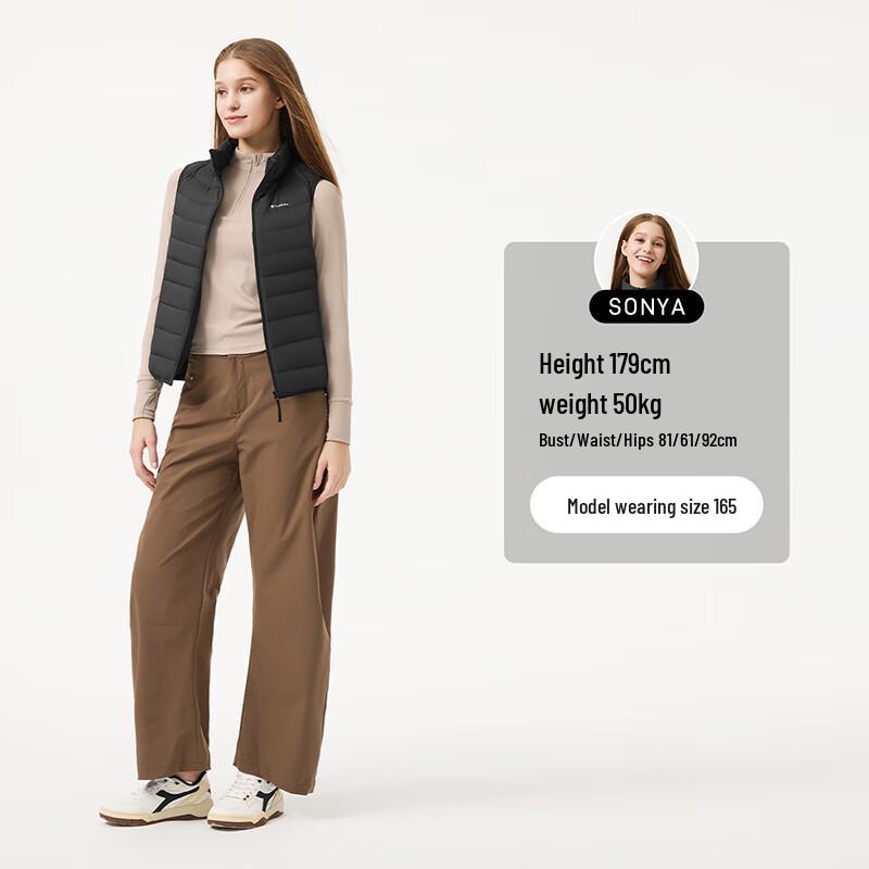 Tamboer Women's Lightweight Stand-Collar Down Vest