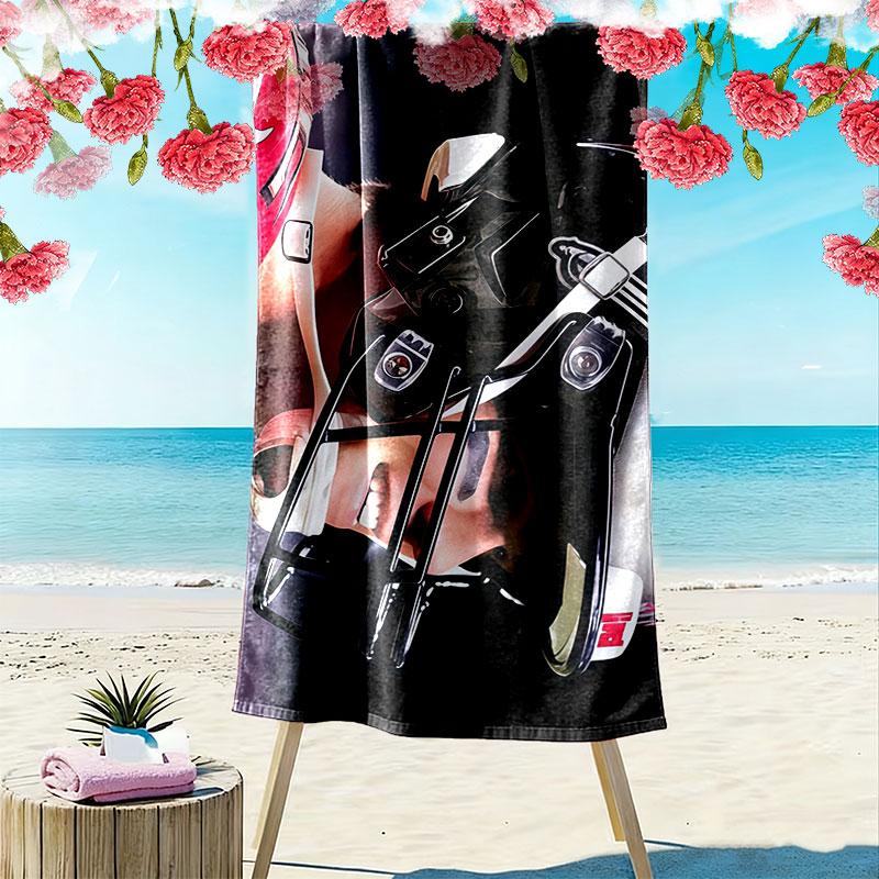 Tom Brady Print Beach Towel, Large Soft Quick Dry Towel for Beach Camping Swimming