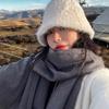 Fashion Designer Letter M Rabbit Fur Bucket Hat Women's Winter Korean Casual Versatile Fluffy Bucket Hat White Warm Basin Hat