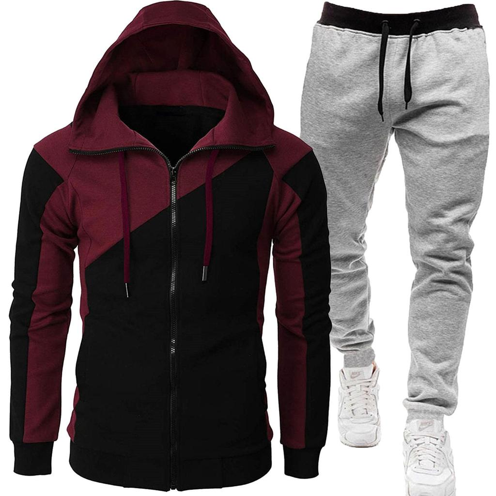 Men's Two-Tone Sports Jacket + Velvet Winter Suit 