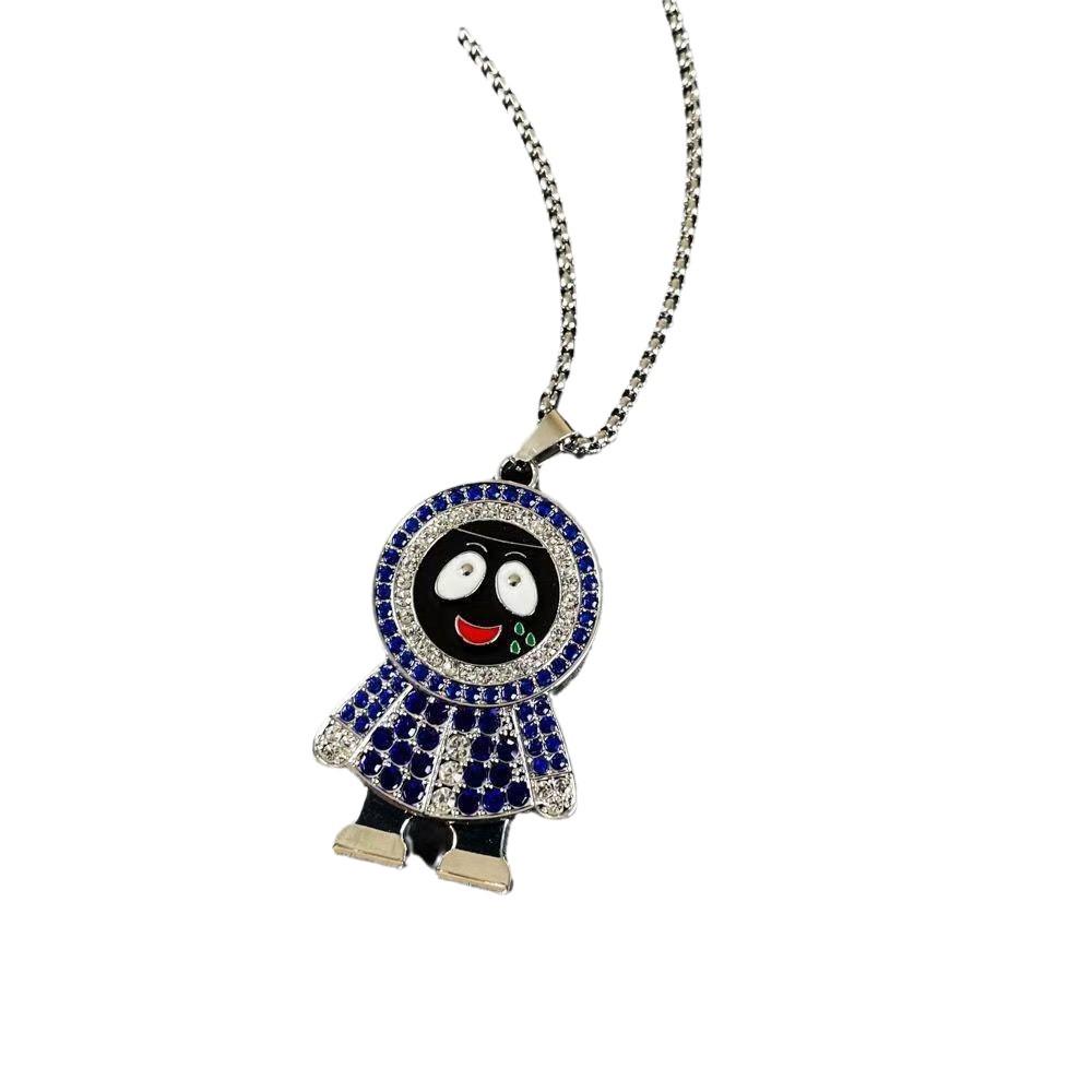 Trendy Snowman Rhinestone Necklace Pendant for Kids and Adults
