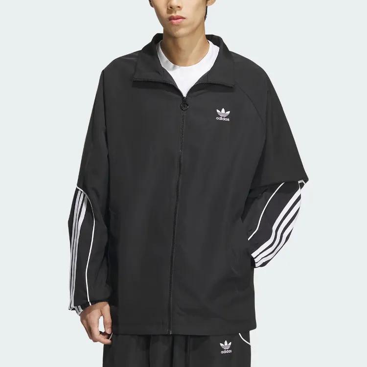 adidas Originals 3 Stripes Coach Jacket Jackets Coats Men's Black (Unisex) Jackets JE3491