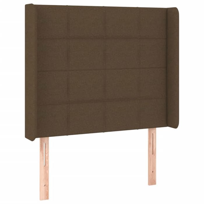 VidaXL Tête de Lit à LED Meuble de Chambre à Coucher Accessoire de Lit Simple Tête de Cadre de Lit Intérieur Marron Foncé 3124041