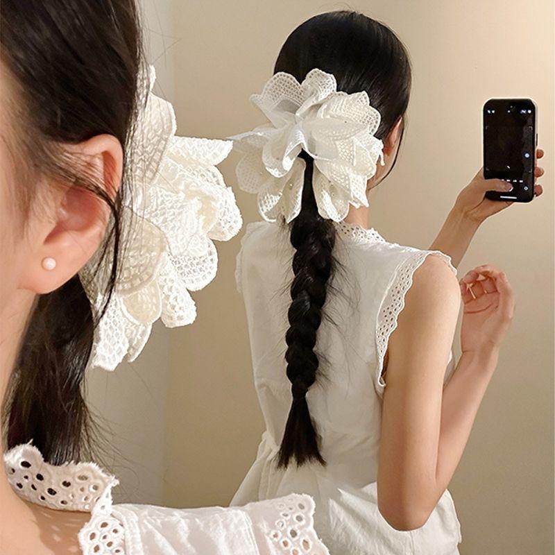 1PC New Korean Lace Lace Grab Clip Korean Lazy Fashion Versatile Ponytail Clip Back Head Hairpin Headdress Clip