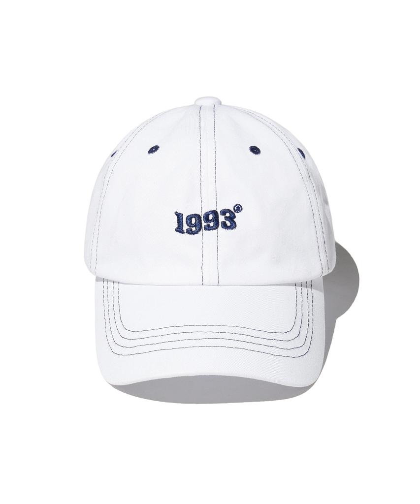 1993STUDIO Wave Logo Ball Cap_White
