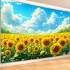 2D Flat Surface, 1-piece Golden Sunflower Wall Tapestry, Suitable for Home Decoration, Weddings, and Parties.