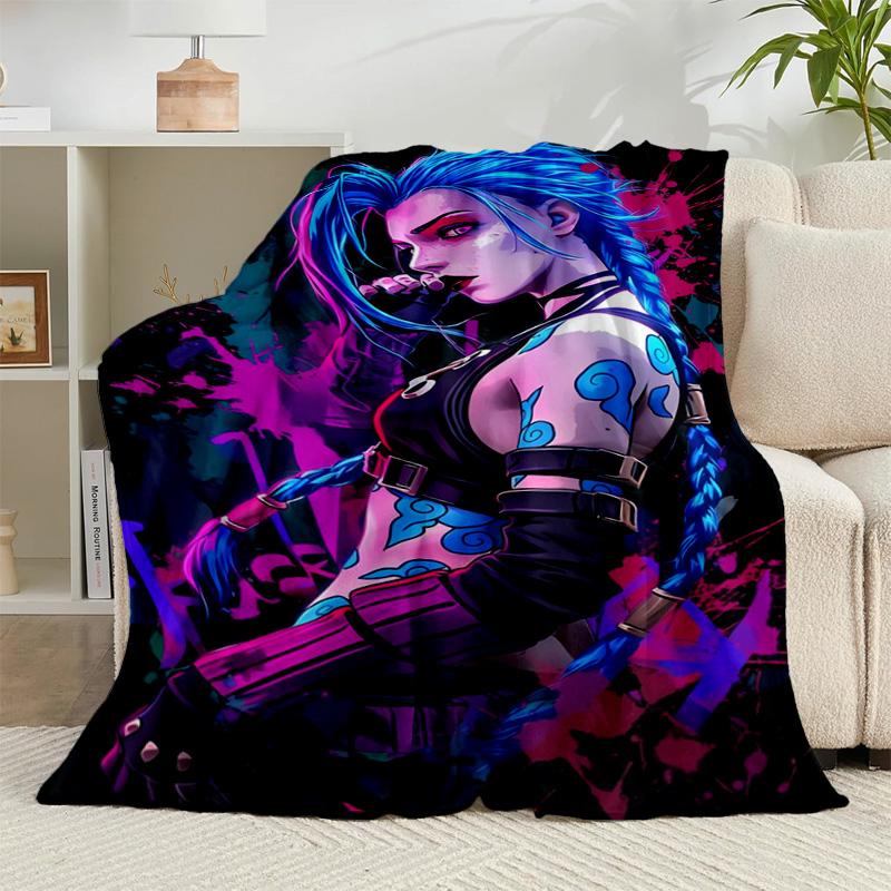 1PC Fantasy Warrior Jing Flannel Blanket Gift, Suitable for Both Men And Women, Soft Ideal for Beds And Sofa, Birthday Or Christmas Gift