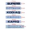 3D Car Rear Trunk Badge Emblem Sticker for Skoda Octavia Kodiaq Karoq Superb Rapid Fabia Kamiq Yeti 4x4 Letter Logo Accessories