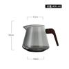 400ml Wooden Handle High Borosilicate Glass Tea Pitcher Fair Cup Chahai Kung Fu Tea Set Milk Pourer Glass Pot Coffee Pitcher