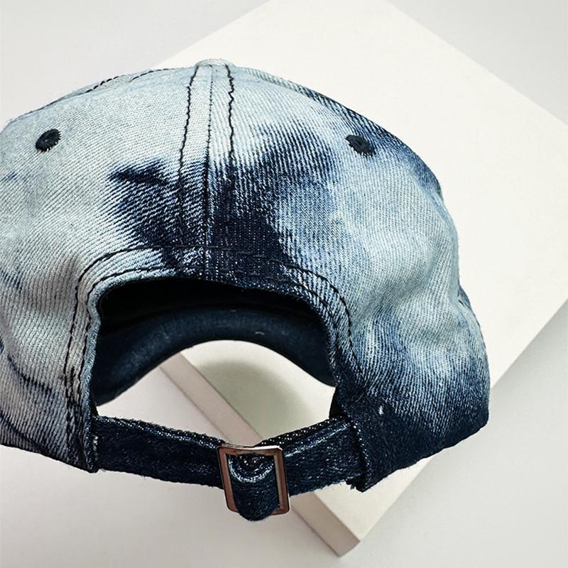 Und Damen Gradient Vintage Distressed Baseballkappen Minimalistischer Sonnenschutz Street Style Atmungsaktive Snapback Hüte All-Match Mode Lässig Ins