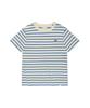 WACKY WILLY [26Ss] Women'S Striped Short Sleeve T-Shirt Sky Blue