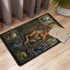 Prehistoric Dinosaurs Pattern Rug Floor Mat for Living Room or Bedroom Soft and Comfortable Carpet a Gift for Birthday and Holiday.