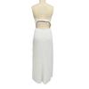 Summer Pleated Chiffon Dress for Women Shell Design Strapless Tube Top Maxi Flowy Dress Backless Formal Wedding Guest Dress