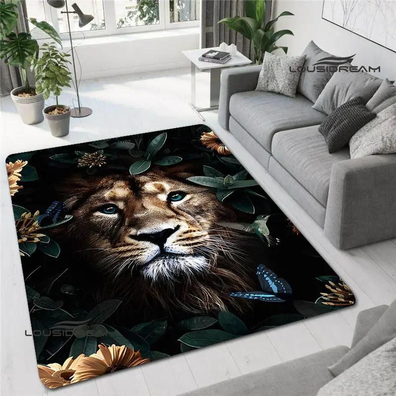 3D Lion Printed Carpet non-slip Carpet kitchen mats for floor decoracion anime rug Fashion yoga mat bedroom decor birthday gift