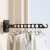 Wall Mounted Folding Drying Rack Space Aluminum Clothing Organizer  Bathroom
