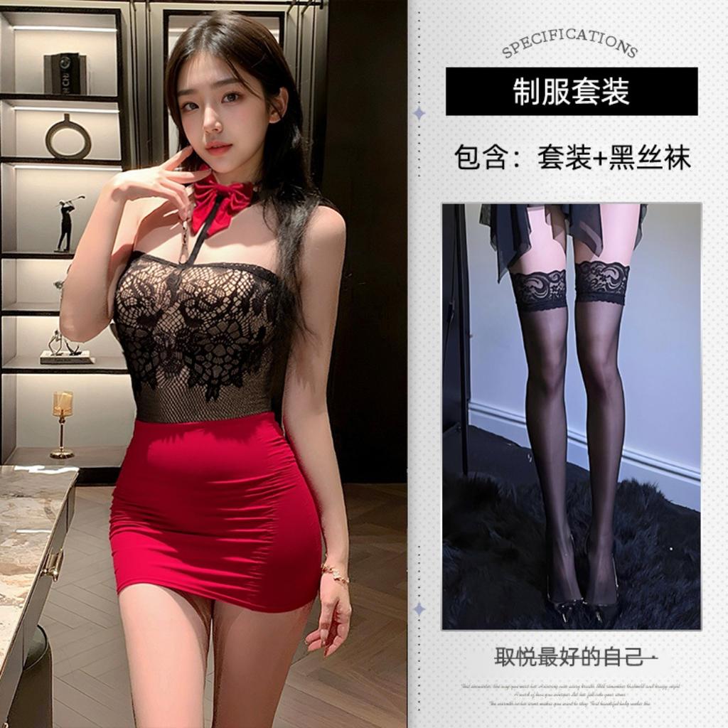 Sex underwear bed hip skirt uniform pure desire pajamas free large size Spice Girls midnight suit