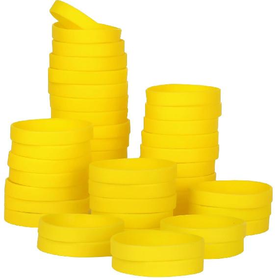 100PCS Blank Silicone Wristbands Elastic Universal Bracelets Rubber Wholesale Bracelet Bands Bulk