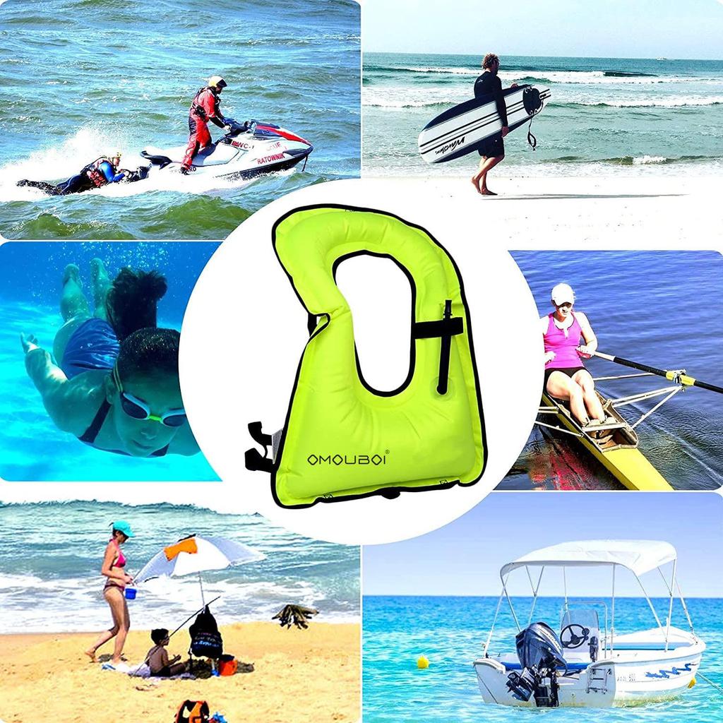 Giubbotto di salvataggio gonfiabile per bambini e adulti - Gilet per surf, rafting, snorkeling