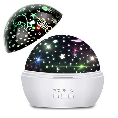 Star Projector Light,360 Rotating Night Lamp,Sea Animals Star Moon Cover Lighting,8 Lighting Modes Lights for Bedroom Party Birthday Gift