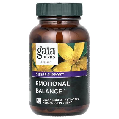 Gaia Herbs, Emotionales Gleichgewicht, Vegane Flüssig-Phyto-Kapseln, 60 Tabletten