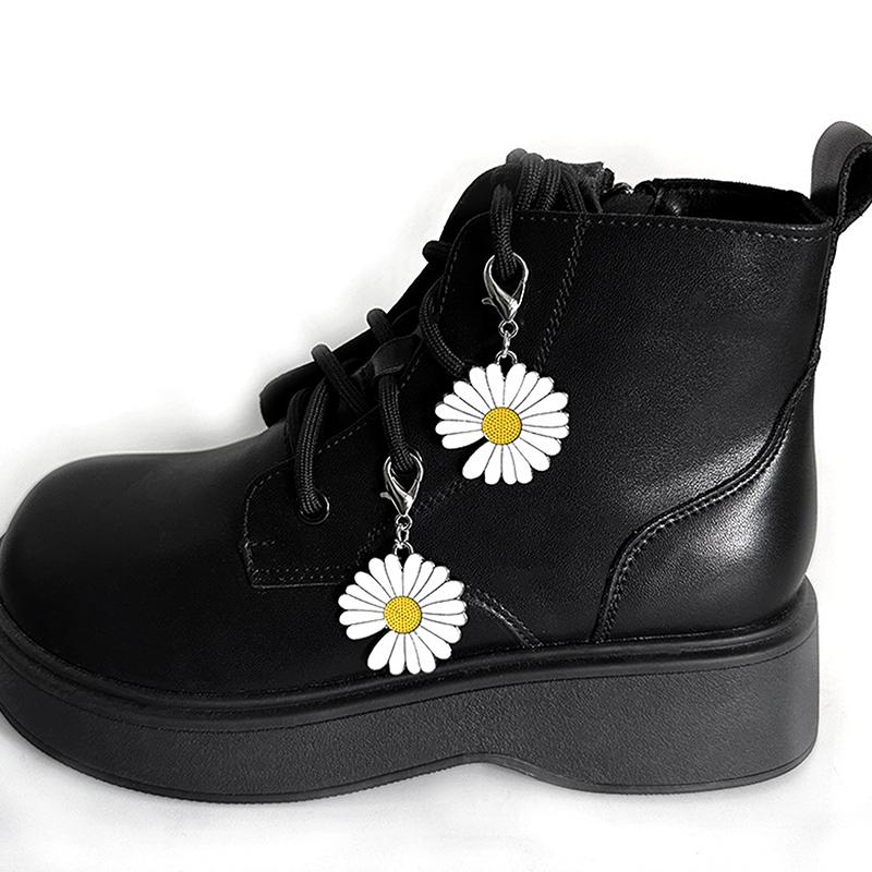 1Pc Removable Metal Daisy Flowers Martin Boot Shoes Buckles Decoration Pendant Martin Boots Shoe Accessories Y2K Party Jewelry
