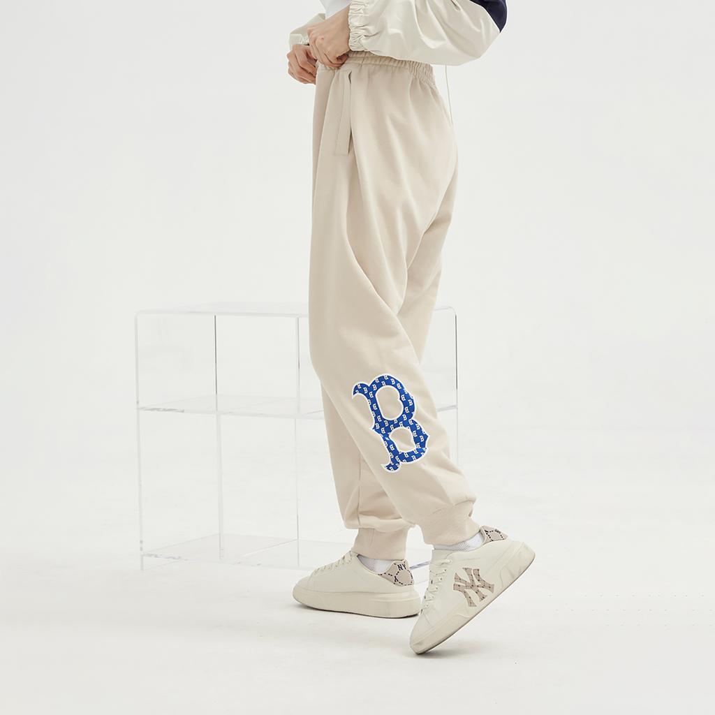 New MLB Knitted Sweatpants Unisex Light Beige 3APTM0831-43BGL