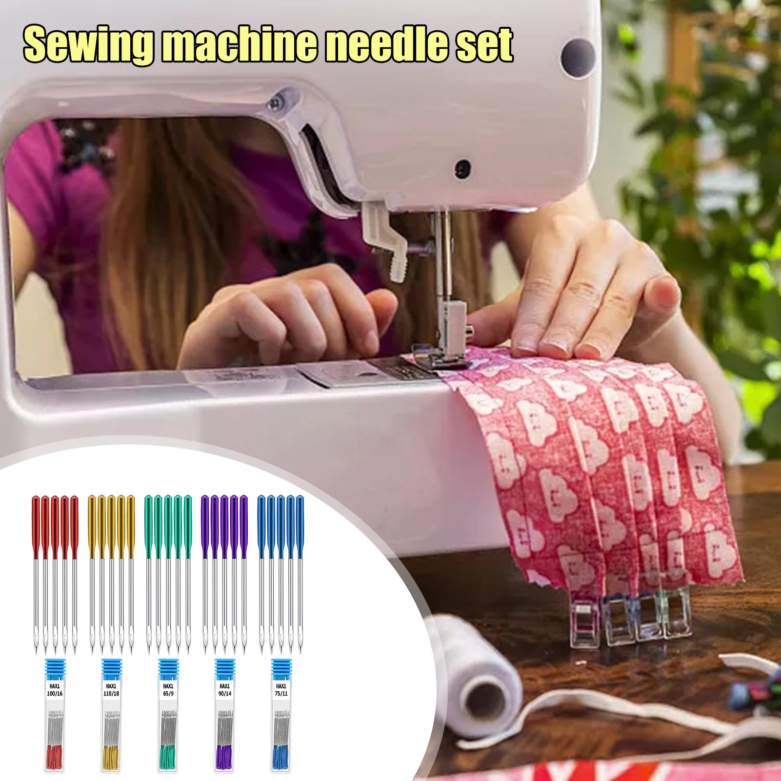 

Universal Sewing Machine Needles 50 PCS Sewing Machine Needles Set Compatible With Singer Brother Janome Varmax Sizes 65/9 75/11 United States