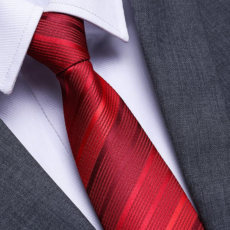 Married Men'S Red Zipper No-Tie Formal Tie Business Black Professional Groom Korean Version One-Pull Tie