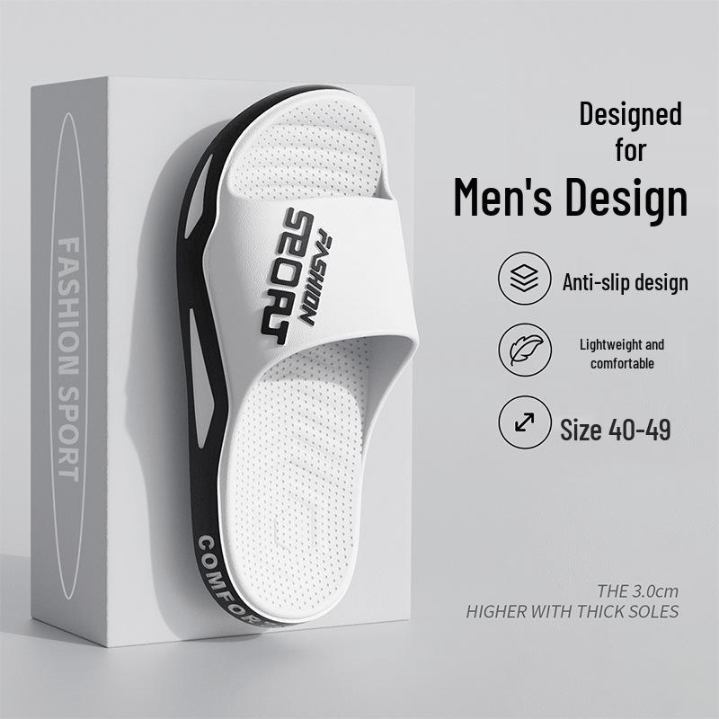 Men's Non-Slip Cool Summer Slippers for Outdoor, Indoor, and Bathroom Wear