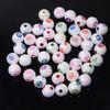 5pcs  16mm Cute Transparent Acrylic Round Digital Billiard Bead DIY Bracelet Necklace Keychain Jewelry Making Accessories
