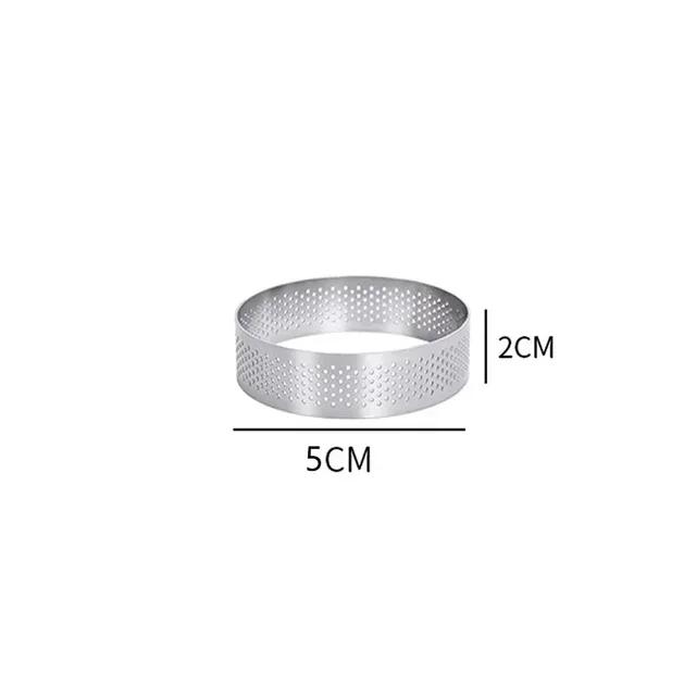 

Round Stainless Steel Tart Rings 5-10cm DIY Cake/Baking Tools Biscuit/Pastry Moulds Practical for Dumpling Cutting Dessert Dishe