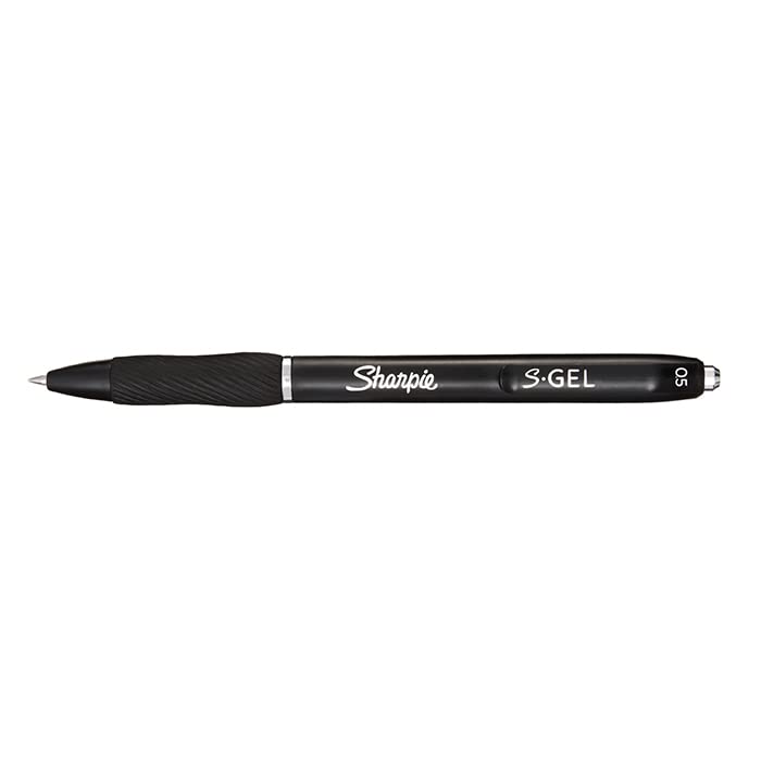 Sharpie S Gel Black Gel Pack of Black 2127433 0.5mm Pens, 12, Ink,