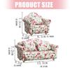 Living Room Sofa Set 1/12 Scale Wooden Base Cloth Covered Mini Furniture for Doll House Accessories and Collectibles