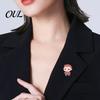 Wear-resistant Brooch Pin, Enamel Monkey Design Lapel Bright Color Outfit Badge with Standard Safety Lightweight Accessory for Clothes Bags