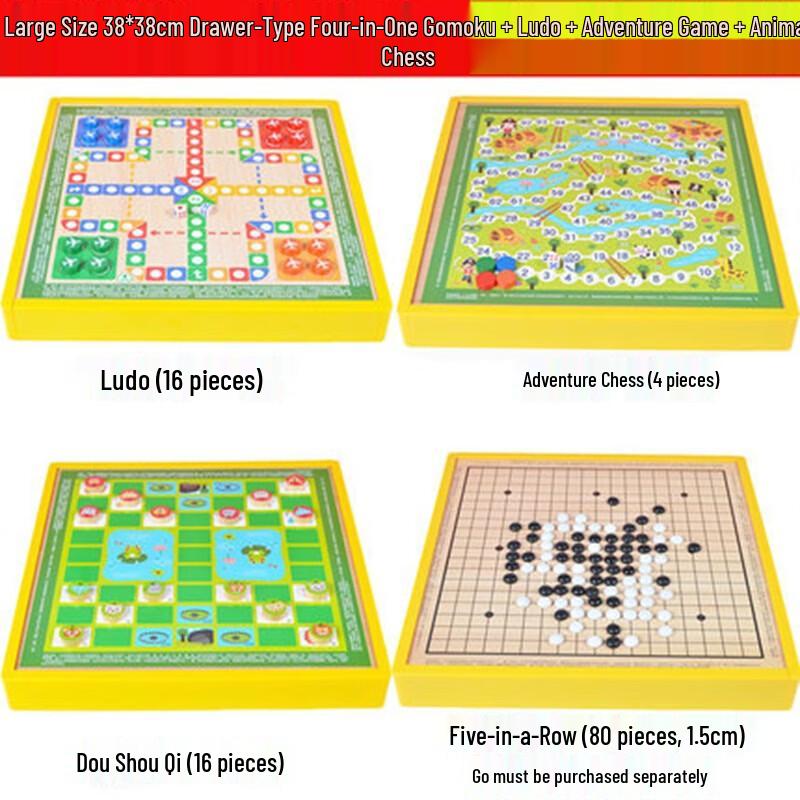 Fengyi 38CM Wooden Multi-Game Chess Board