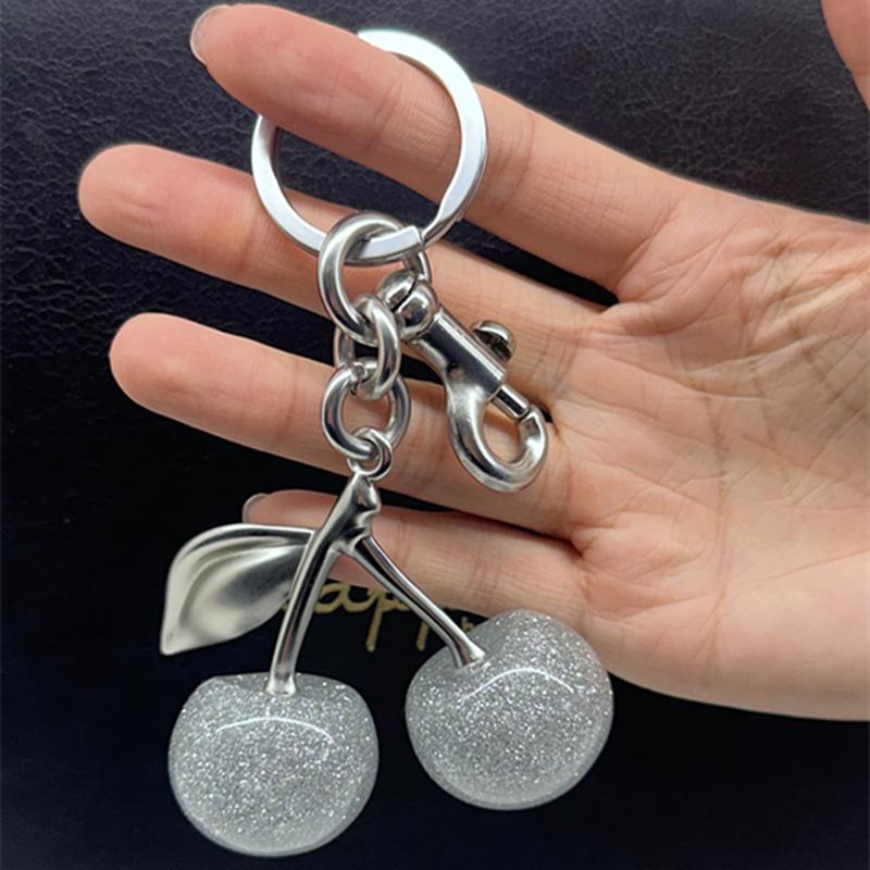 Voor Coach Schoudertassen Glanzend Zilver Kristal Kers Hanger Dames Portemonnee Tas Bedeltje Hangende Accessoires Tas Bedeltje brown
