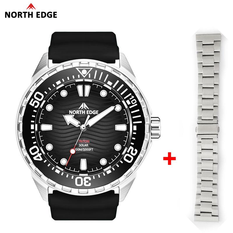 Triton-Ti Marca-Nuovissimo Grado-Superiore Alimentato-a-Solare Qualità-Premium Subacquea Alto-Standard Orologio Titanio di-Prima-Classe Lega di-Qualità-Premium