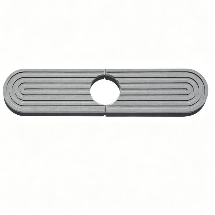 Diatomaceous Earth Oval Faucet Coaster - Absorbent, Splash-Proof Sink Mat for Kitchen or Bathroom.