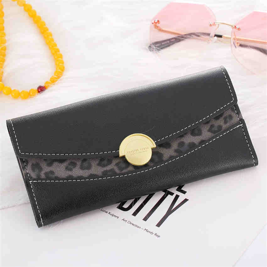 

Ladies Wallet Simple Fashion Long Magnetic Buckle Bag Korean Version Wild Popular Clutch