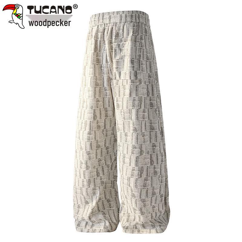 TUCANO Men's Chic Plaid Loose Fit Casual Pants