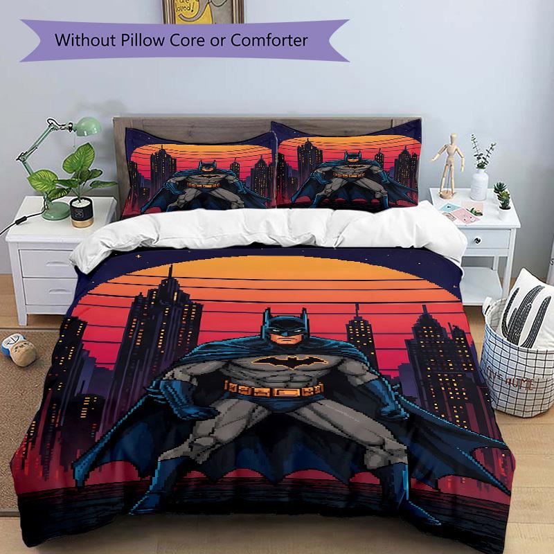 3pcs Batman Duvet Cover Set (1 Duvet Cover + 2 Pillowcases, No Core) - Comfortable, And Breathable Bedroom Decoration yy251104036