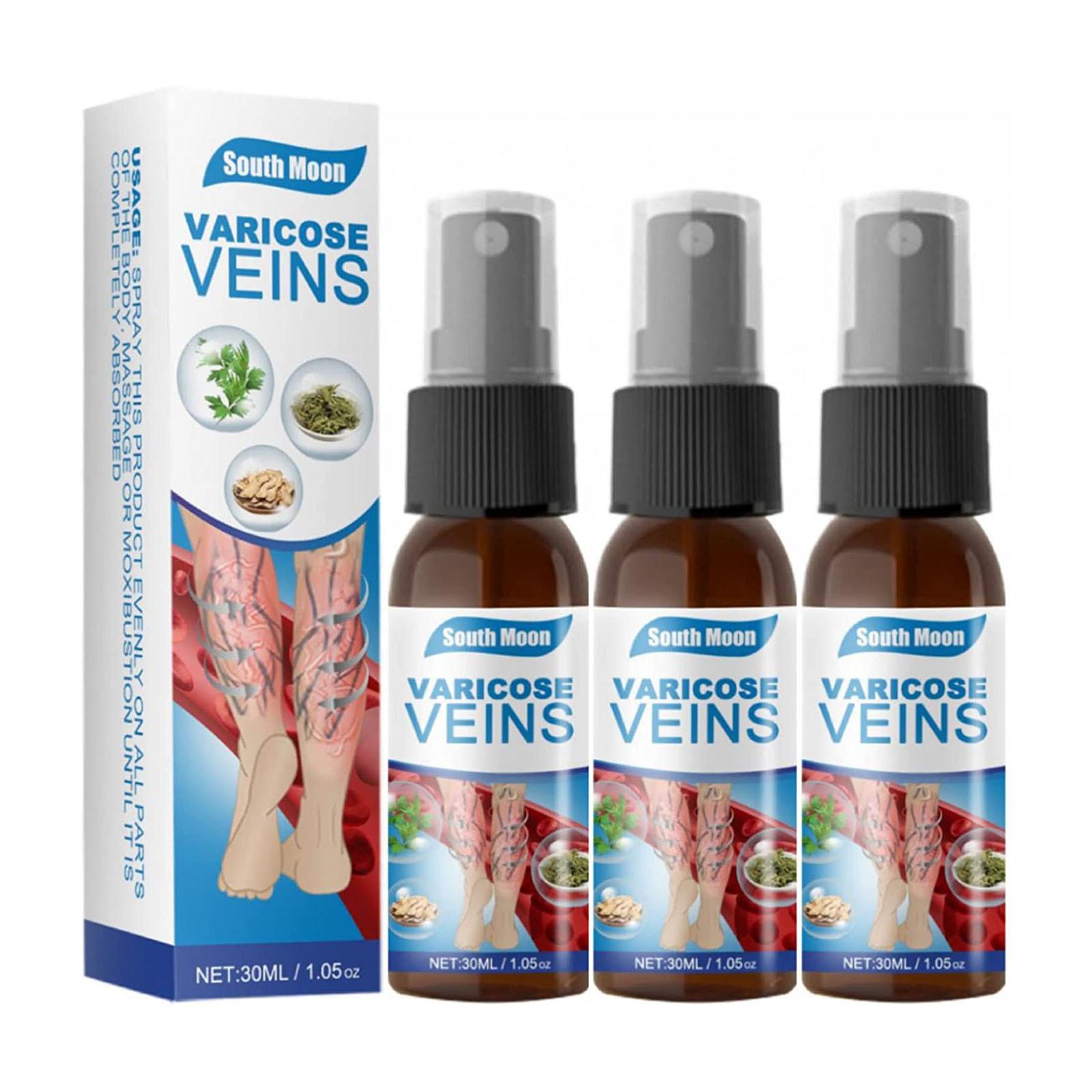 Vein Varicose Veins Spray, Vein Varicose Veins Soothing Spray для ног, удаление варикозного расширения вен 30 мл B чёрный